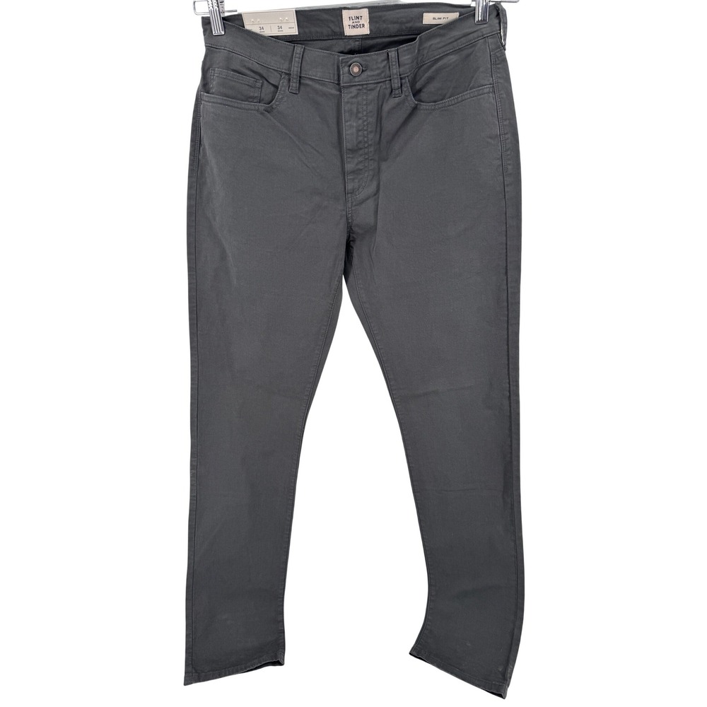 Flint and Tinder Pants 34x34 Slim Fit‎ Chinos Mens Green Hardwearing Huckberry